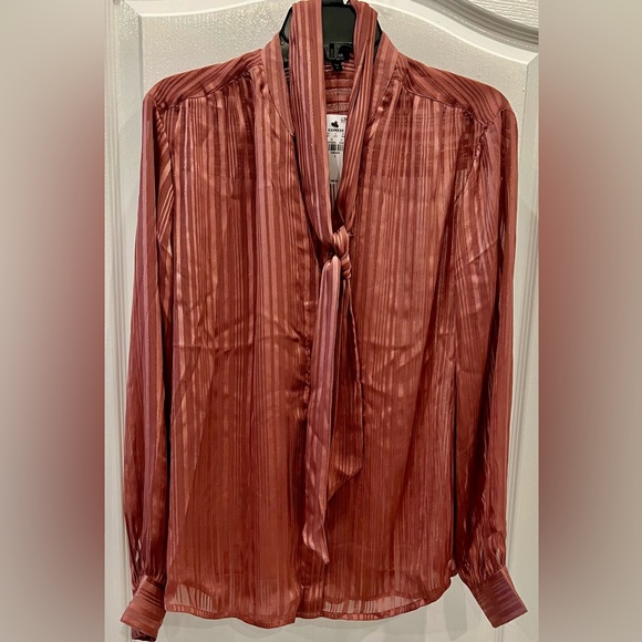 Express Relaxed Portofino V- Neck Form long sleeve woman blouse.New with tags - Picture 4 of 9
